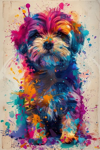 Shih tzu dog canvas picture - tzu,