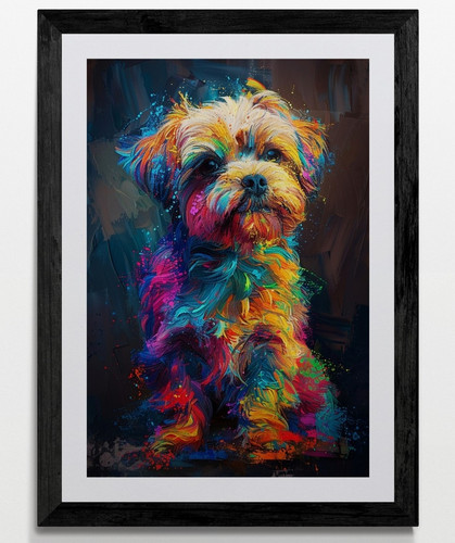 Shih tzu dog framed canvas - shih,