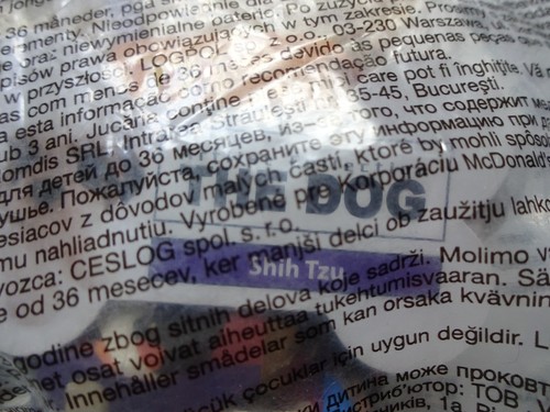 Mcdonalds shih tzu happy meal - shih,