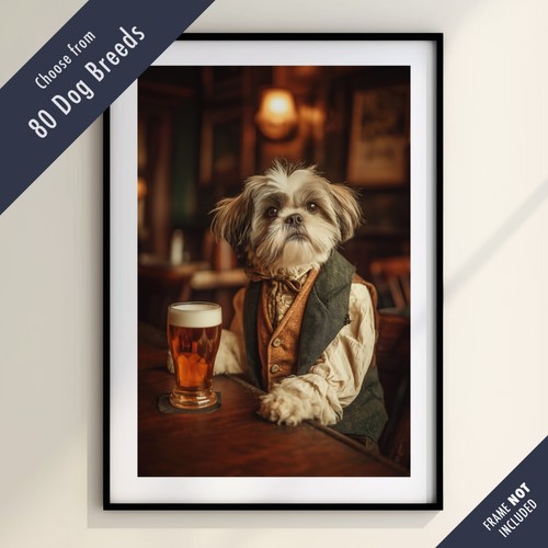 Funny dog drinking beer the - funny,