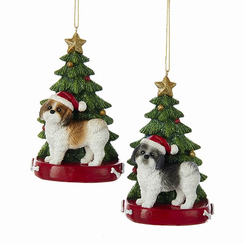 Shih tzu tree ornament - shih,