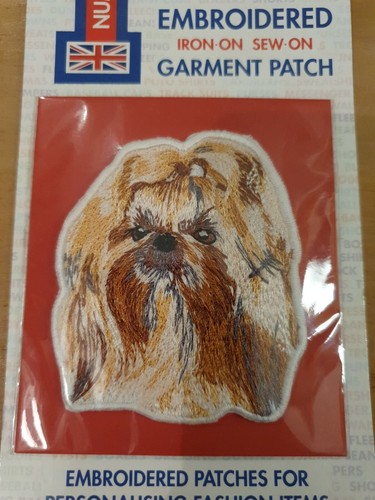 Shih tzu embroidered badge - tzu,