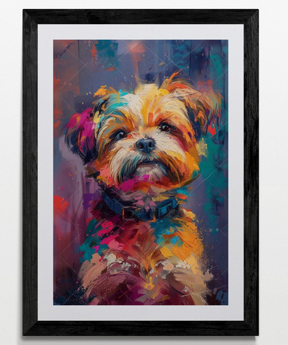 Shih tzu dog framed canvas - shih,