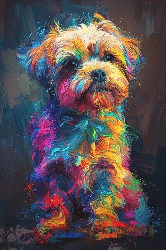 Shih tzu dog canvas picture - canvas,